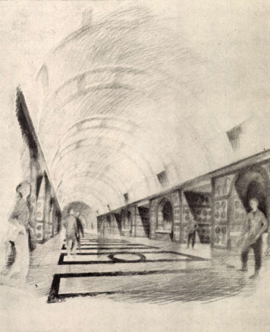 Budapest, M2 metró, Deák Ferenc tér, Magyar Építőművészet, látványterv