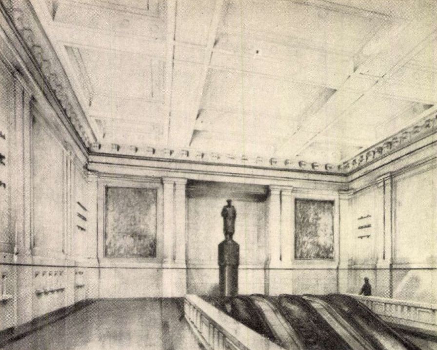 Budapest, M2 metró, Deák Ferenc tér, Magyar Építőművészet, látványterv