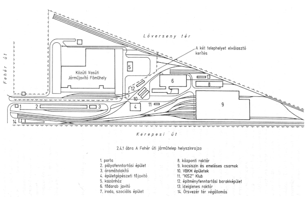 Budapest, M2 metró, Fehér út, járműtelep, bélyegkép