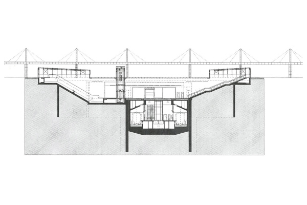 Budapest, M4 metró, Kelenföld vasútállomás, hosszmetszet, bélyegkép