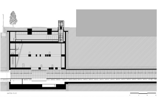 Budapest, M4 metró, Szent Gellért tér, hosszmetszet, bélyegkép