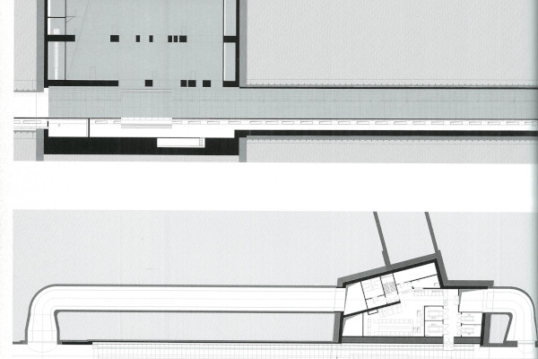 Budapest, M4 metró, Szent Gellért tér, hosszmetszet, alaprajz, bélyegkép