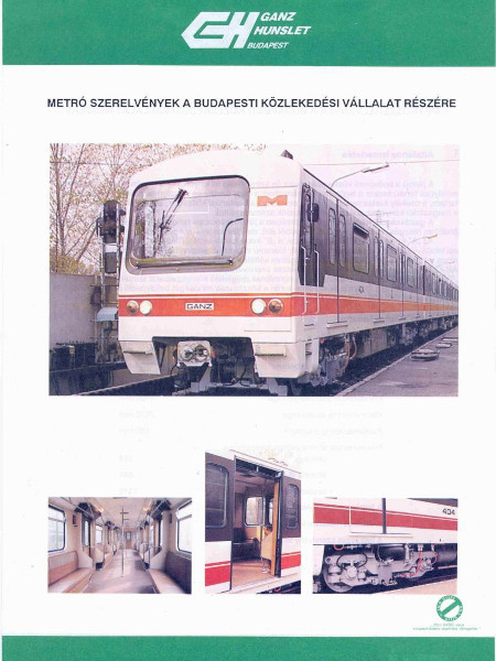 Budapest, Ganz-Hunslet G2, prototípus metró jármű, bélyegkép
