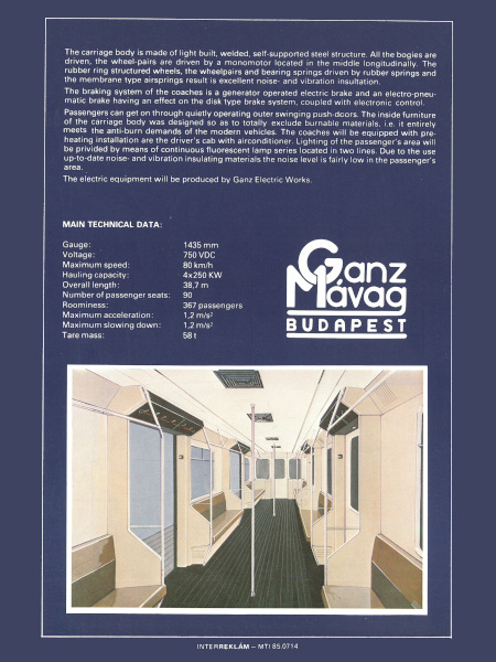 Budapest, Ganz-Hunslet G2, prototípus metró jármű, bélyegkép