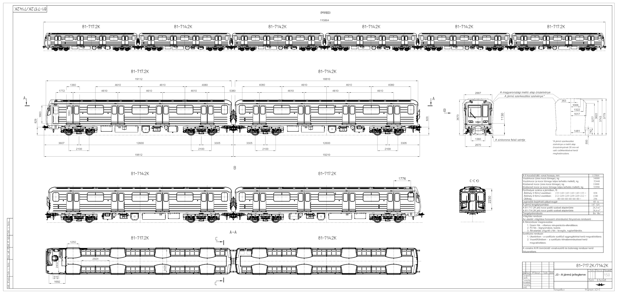 Budapest, Metrowagonmash 81-717.2K jármű, jellegrajz