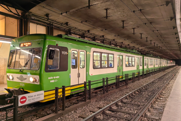 Budapest, Margit híd, HÉV állomás, bélyegkép