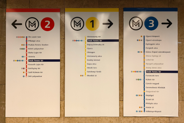 Budapest, M1 metró, Deák Ferenc tér, bélyegkép