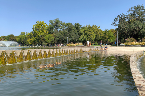 Budapest, M1 metró, Városligeti-tó, alagút, bélyegkép