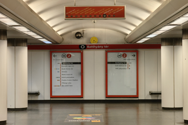 Budapest, M2 metró, Batthyány tér, bélyegkép