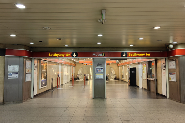 Budapest, M2 metró, Batthyány tér, bélyegkép