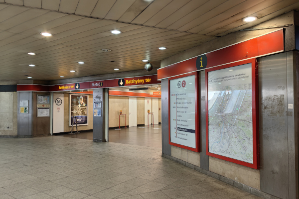 Budapest, M2 metró, Batthyány tér, bélyegkép
