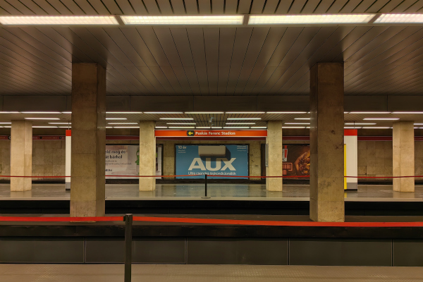 Budapest, M2 metró, Puskás Ferenc stadion, bélyegkép