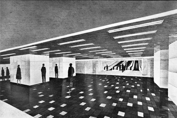 Budapest, M2 metró, Blaha Lujza tér, látványterv, bélyegkép