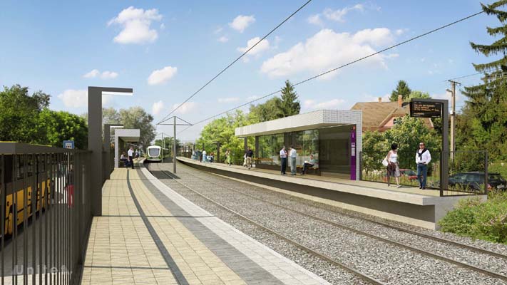 Budapest, M2 metró, H8, H9 HÉV összekötés, Mogyoród, látványterv, bélyegkép