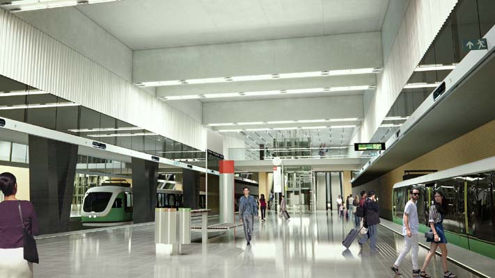 Budapest, M2 metró, H8, H9 HÉV összekötés, Örs vezér tere, látványterv, bélyegkép