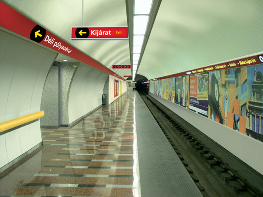 Budapest, M2 metró, Déli pályaudvar, Auth Design látványterv, bélyegkép