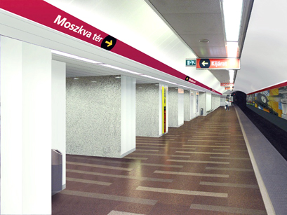 Budapest, M2 metró, Széll Kálmán tér, Auth Design látványterv, bélyegkép