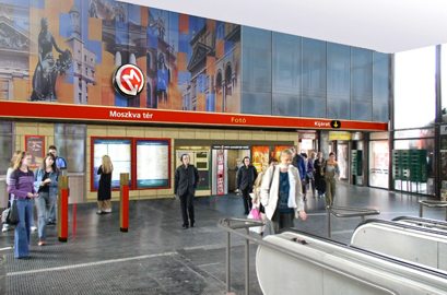 Budapest, M2 metró, Széll Kálmán tér, Auth Design látványterv, bélyegkép