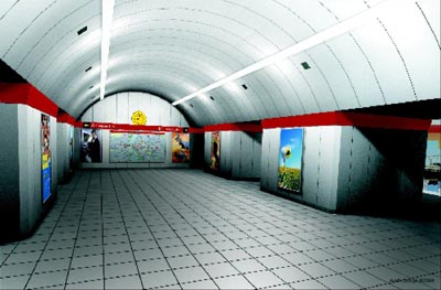 Budapest, M2 metró, Blaha Lujza tér, Auth Design látványterv, bélyegkép