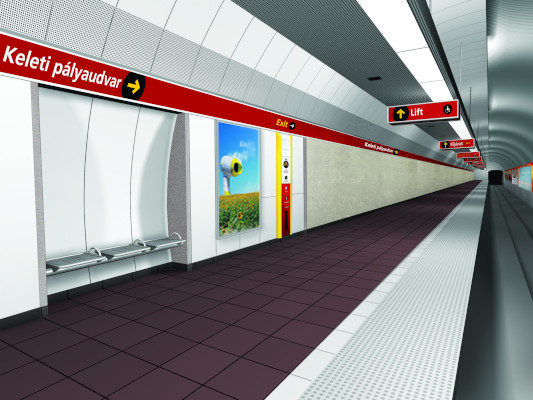 Budapest, M2 metró, Keleti pályaudvar, Auth Design látványterv, bélyegkép