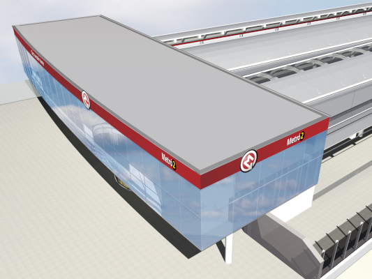 Budapest, M2 metró, Örs vezér tere, Auth Design látványterv, bélyegkép