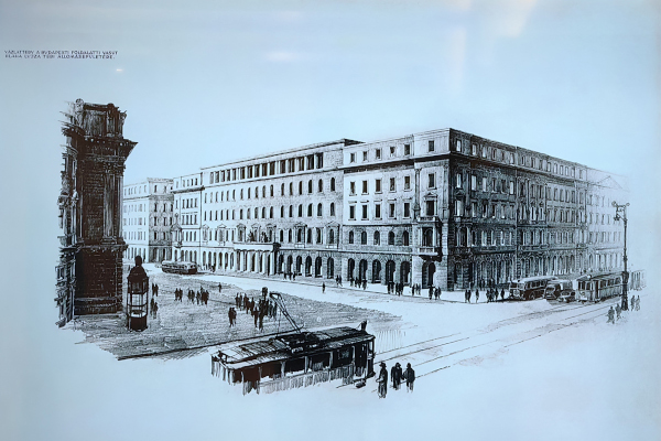 Budapest, M2 metró, Blaha Lujza tér, Sosemvolt Budapest, látványterv, bélyegkép