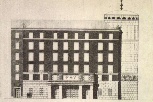 Budapest, M2 metró, Deák Ferenc tér, Magyar Építőművészet, látványterv, bélyegkép