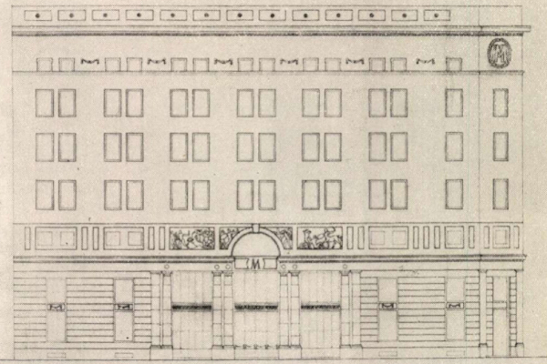Budapest, M2 metró, Deák Ferenc tér, Magyar Építőművészet, látványterv, bélyegkép