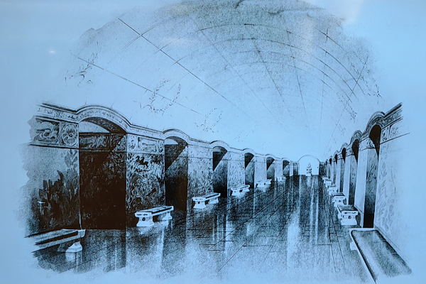 Budapest, M2 metró, Déli pályaudvar, Sosemvolt Budapest, látványterv, bélyegkép