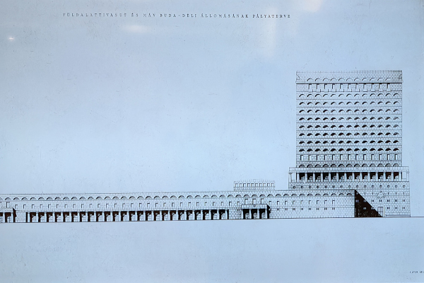 Budapest, M2 metró, Déli pályaudvar, Sosemvolt Budapest, látványterv, bélyegkép