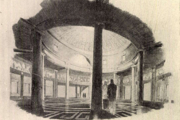 Budapest, M2 metró, Keleti pályaudvar, Magyar Építőművészet, látványterv, bélyegkép