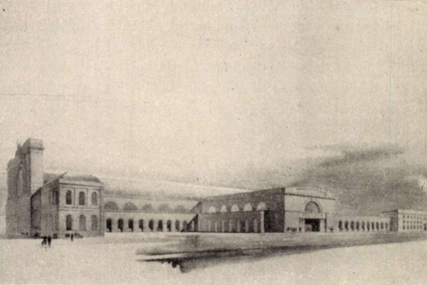 Budapest, M2 metró, Keleti pályaudvar, Magyar Építőművészet, látványterv, bélyegkép