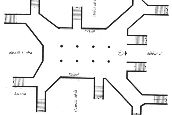 Budapest, M2 metró, Astoria, aluljáró, bélyegkép