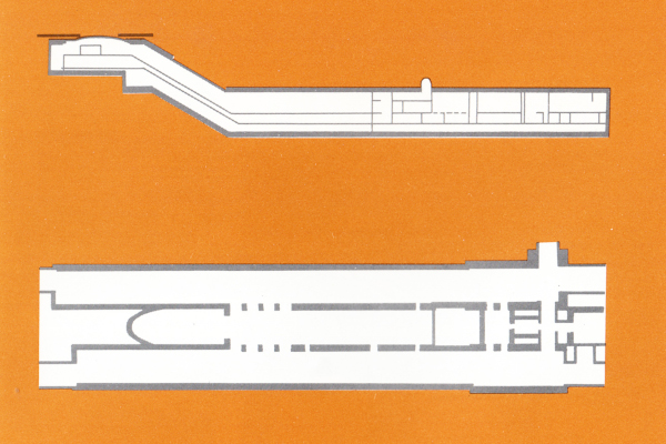 Budapest, M2 metró, Déli pályaudvar, alaprajz, bélyegkép