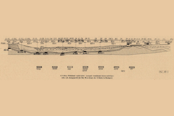 Budapest, M2 metró, hossz-szelvény, bélyegkép
