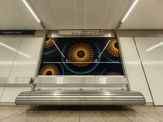Budapest, M3 metró, Forgách utca, bélyegkép