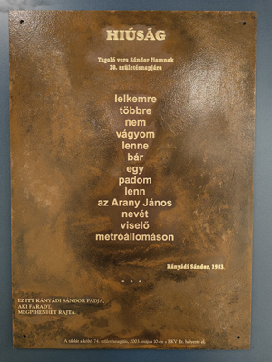 Budapest, M3 metró, Arany János utca, bélyegkép