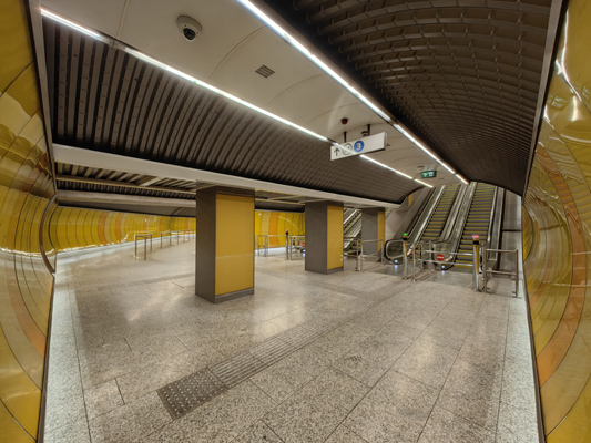 Budapest, M3 metró, Kálvin tér, M3-M4 metró, átszállás, bélyegkép