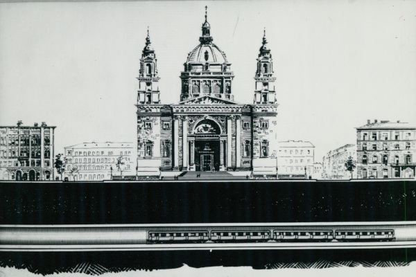 Budapest, M3 metró, Bazilika, Sípőczy Lajos, bélyegkép