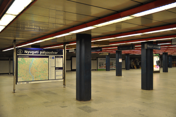 Budapest, M3 metró, Nyugati pályaudvar, bélyegkép