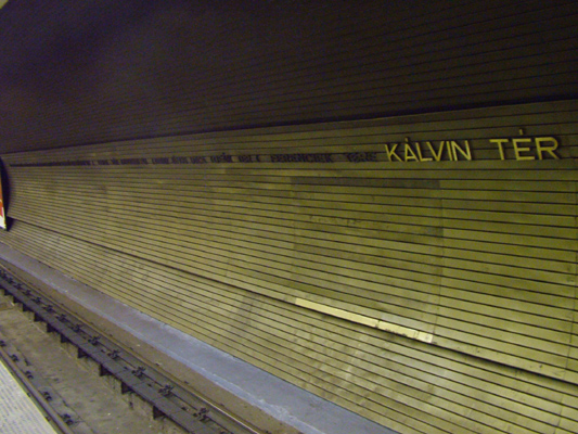 Budapest, M3 metró, Kálvin tér, bélyegkép