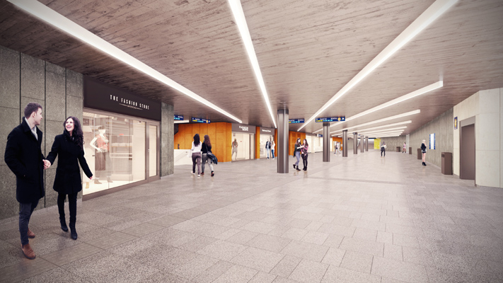 Budapest, M3 metró, Göncz Árpád városközpont, látványterv, bélyegkép