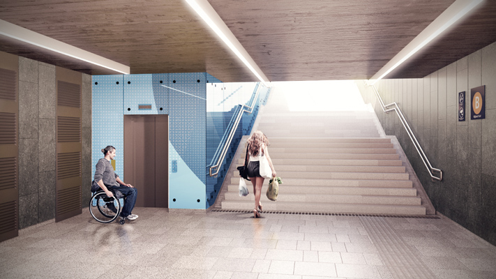 Budapest, M3 metró, Göncz Árpád városközpont, látványterv, bélyegkép