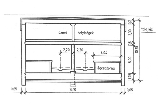 Budapest, M3 metró, Dózsa György út, keresztmetszet, bélyegkép