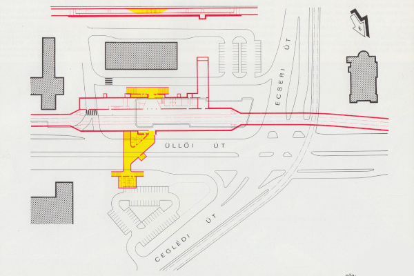 Budapest, M3 metró, Ecseri út, helyszínrajz, bélyegkép