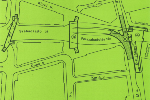 Budapest, M3 metró, Ferenciek tere, aluljáró, bélyegkép