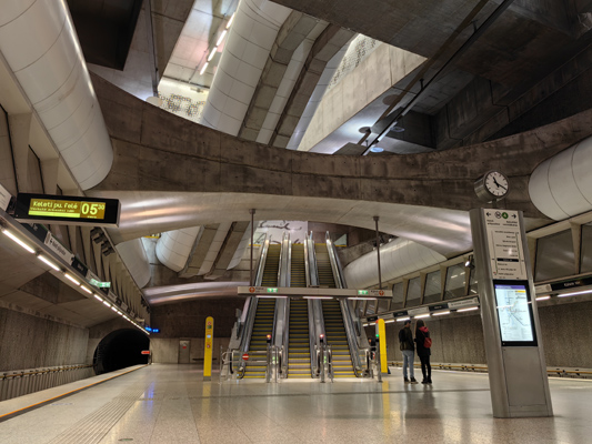 Budapest, M4 metró, Kálvin tér, bélyegkép