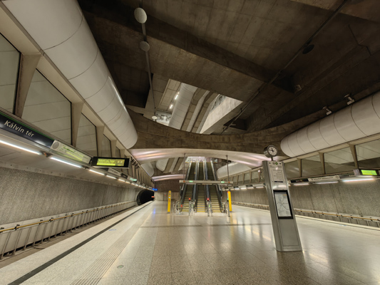Budapest, M4 metró, Kálvin tér, bélyegkép