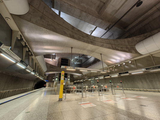 Budapest, M4 metró, Kálvin tér, bélyegkép