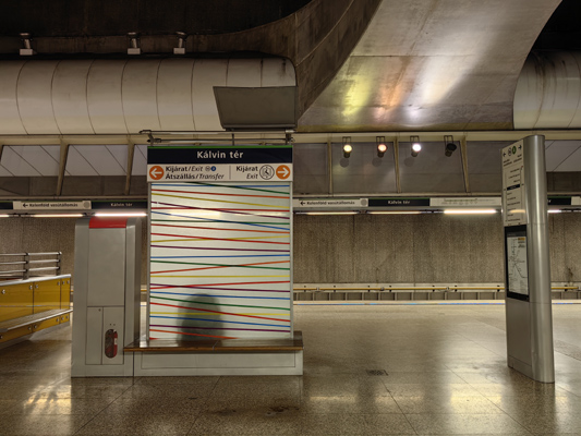 Budapest, M4 metró, Kálvin tér, bélyegkép